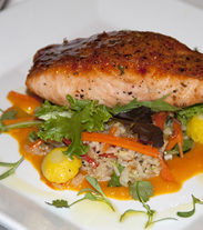 THAI-STYLE SALMON WITH SWEET CHILI-CURRY GLAZE