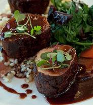 Spice Rubbed Pork Tenderloin with Port Wine Glaze and Brown Rice