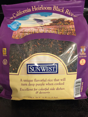 bag of black rice