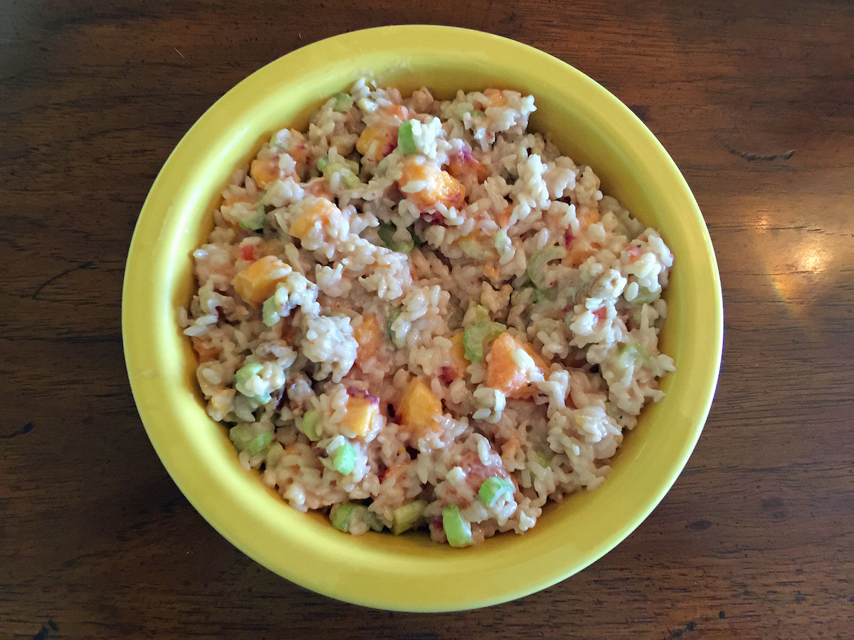 California Rice and Peach Salad