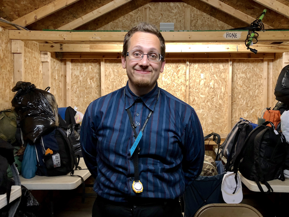 man working at homeless mission