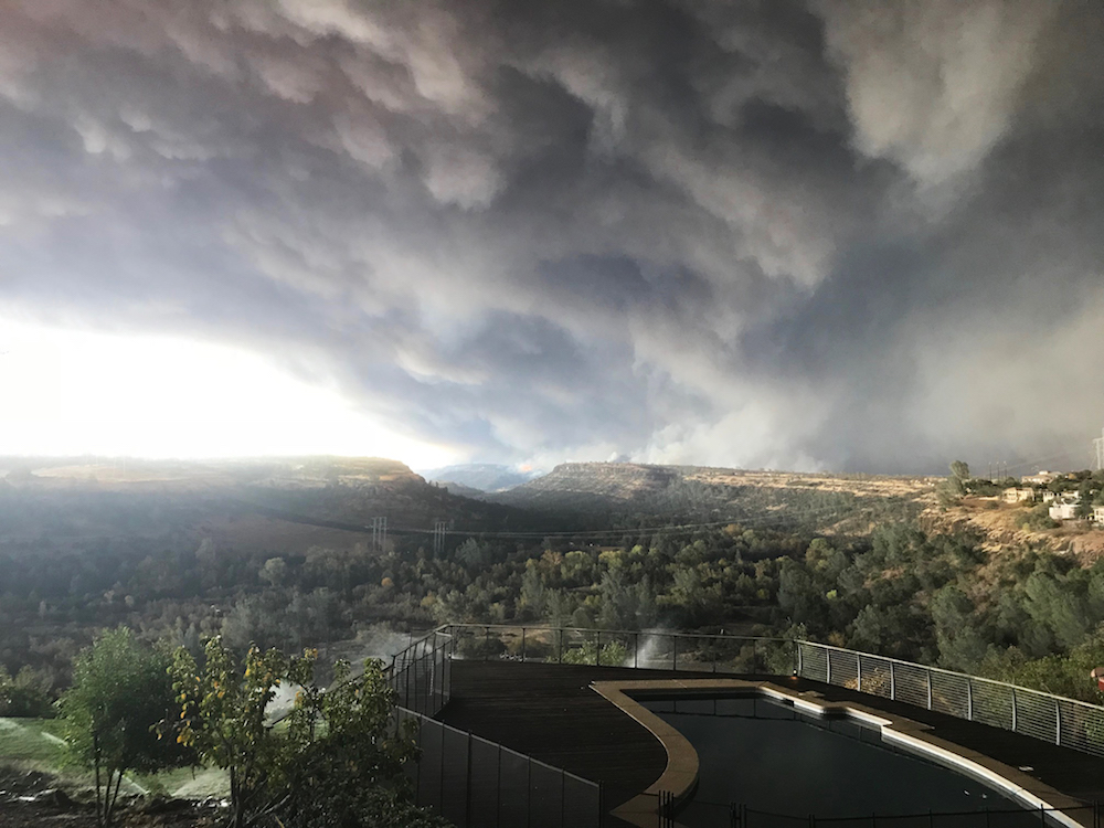 smoky sky from wildfires