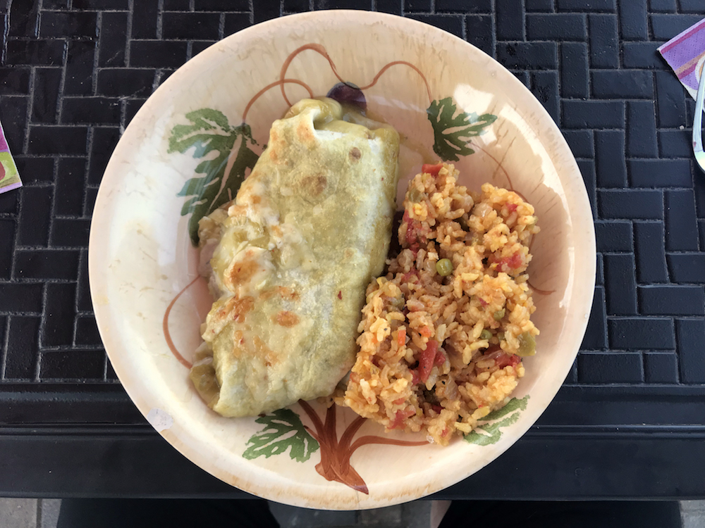 burrito and Spanish Rice