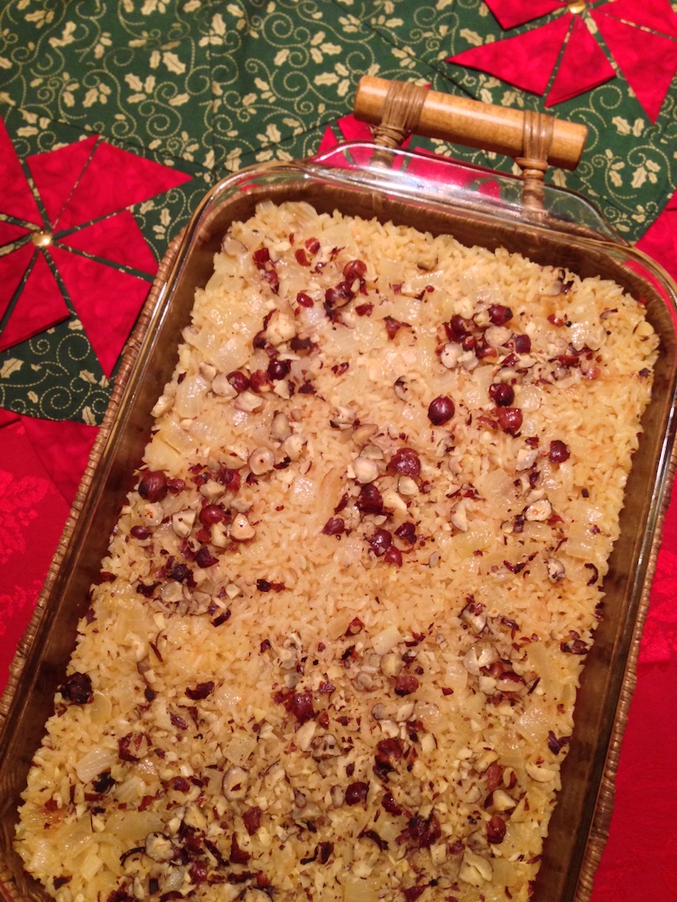 Hazelnut-Mushroom Pilaf