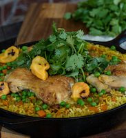 Cast Iron Chicken  and California Rice