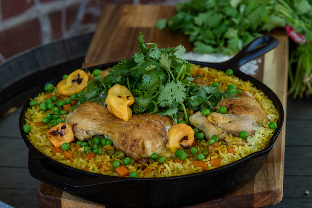 Cast Iron Chicken  and California Rice