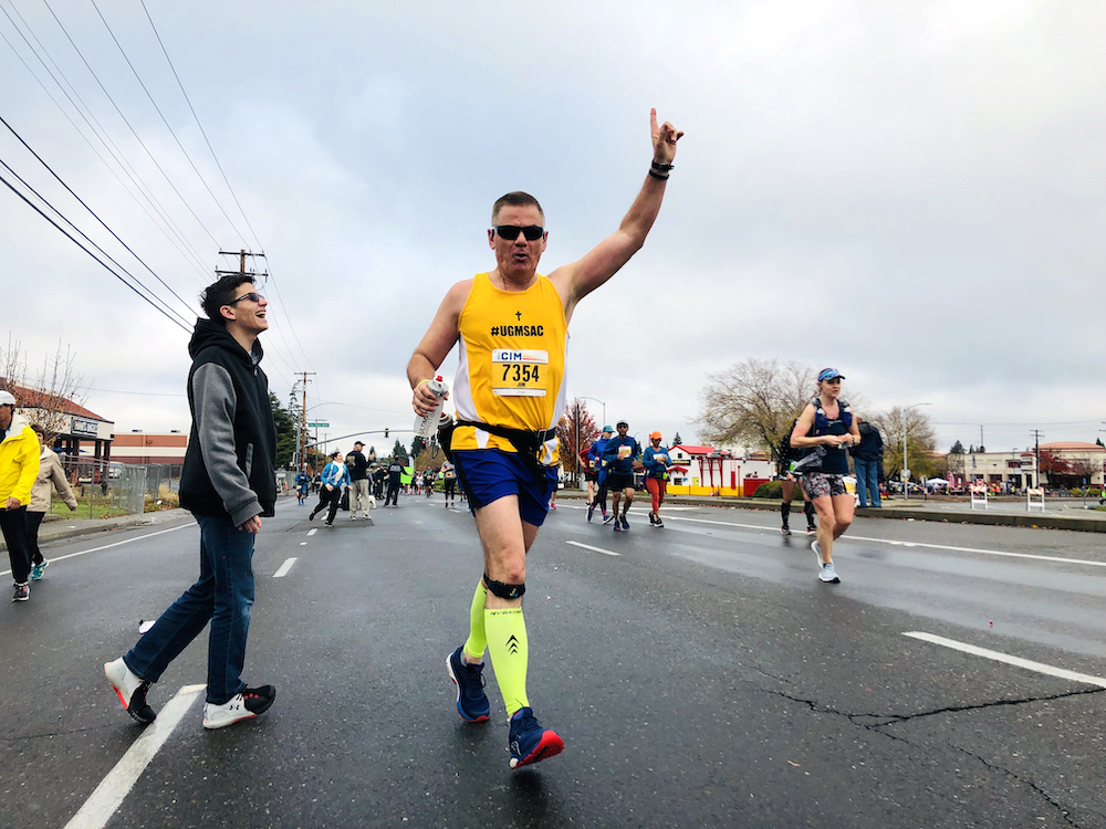 Jim Morris running marathon