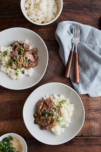 Sesame Beef Rice Bowls