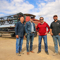 radio hosts Armstrong & Getty visiting a farm