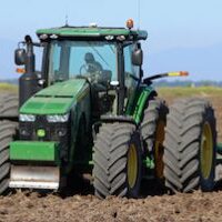 tractor doing field work