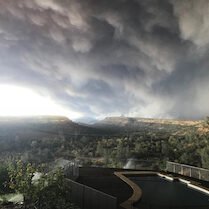 smoky sky from wildfires